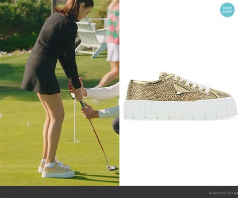 prada crystal tennis shoes
